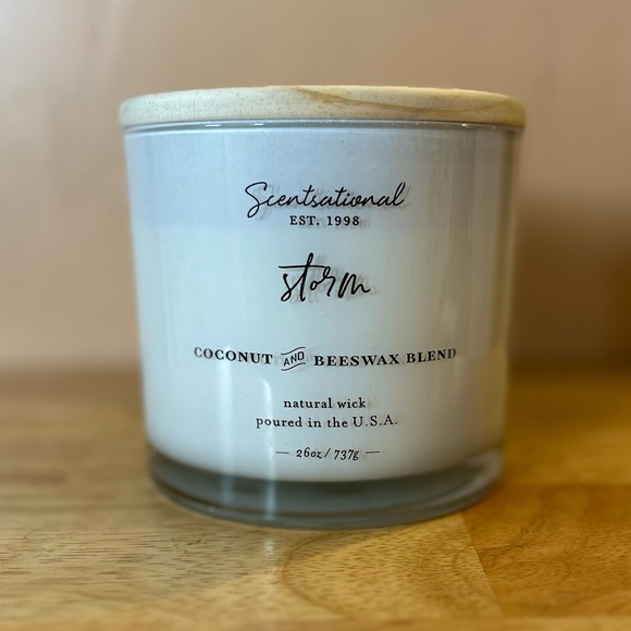 Scentsational Other - Brand New SCENTSATIONAL STORM Scented Candle Natural Coconut And Beeswax Blend